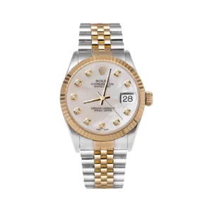 Rolex Datejust 16013 Fluted Bezel Watch 36mm Mother of Pearl Diamond Dial