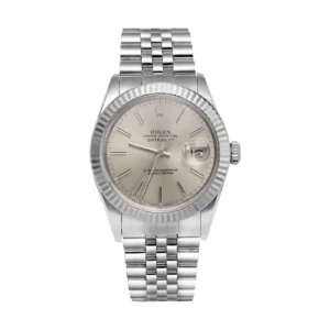 Rolex Datejust 16014 Fluted Bezel Watch 36mm Silver Dial