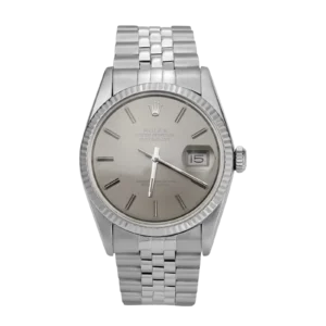 Rolex Datejust 16014 Fluted Bezel Watch 36mm Silver Index Dial