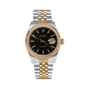 Rolex Datejust 16233 Fluted Bezel Watch 36mm Black Dial
