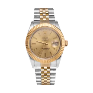 Rolex Datejust 16233 Fluted Bezel Watch 36mm Champagne Dial
