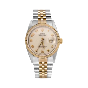 Rolex Datejust 16233 Fluted Bezel Watch 36mm Ivory Anniversary Dial