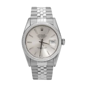 Rolex Datejust 16234 Fluted Bezel Watch 36mm Silver Index Dial