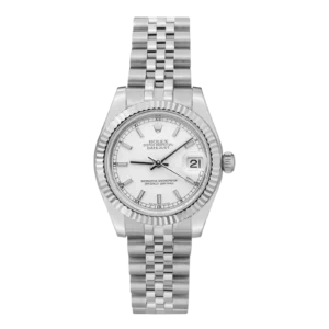 Rolex Datejust 178274 Fluted Bezel Watch 31mm White Index Dial