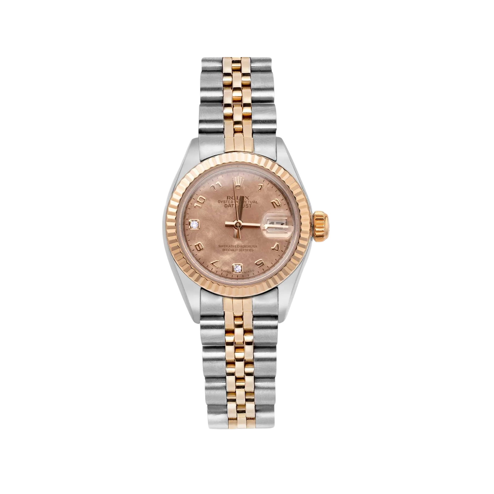 Rolex Datejust 179171 Fluted Bezel Watch 26mm Mother of Pearl Dial