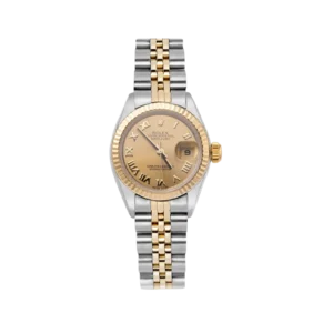 Rolex Datejust 179173 Fluted Bezel Watch 26mm Champagne Roman Dial