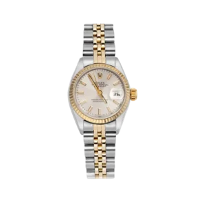 Rolex Datejust 179173 Fluted Bezel Watch 26mm Ivory Index Dial