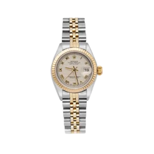Rolex Datejust 179173 Fluted Bezel Watch 26mm Ivory Pyramid Dial