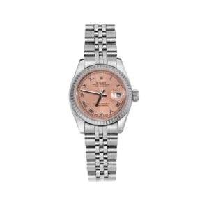 Rolex Datejust 179174 Fluted Bezel Watch 26mm Salmon Roman Dial