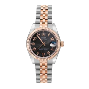 Rolex Datejust 31mm 178271 Black Concentric Arabic Dial Jubilee Steel & Rose Gold Watch