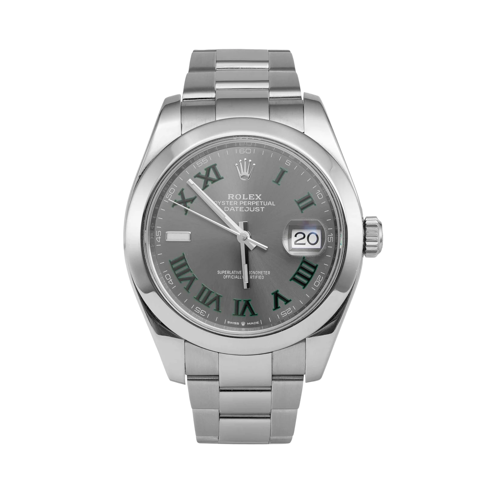 Rolex Datejust 41mm 126300 Watch Wimbledon Gray Green Dial