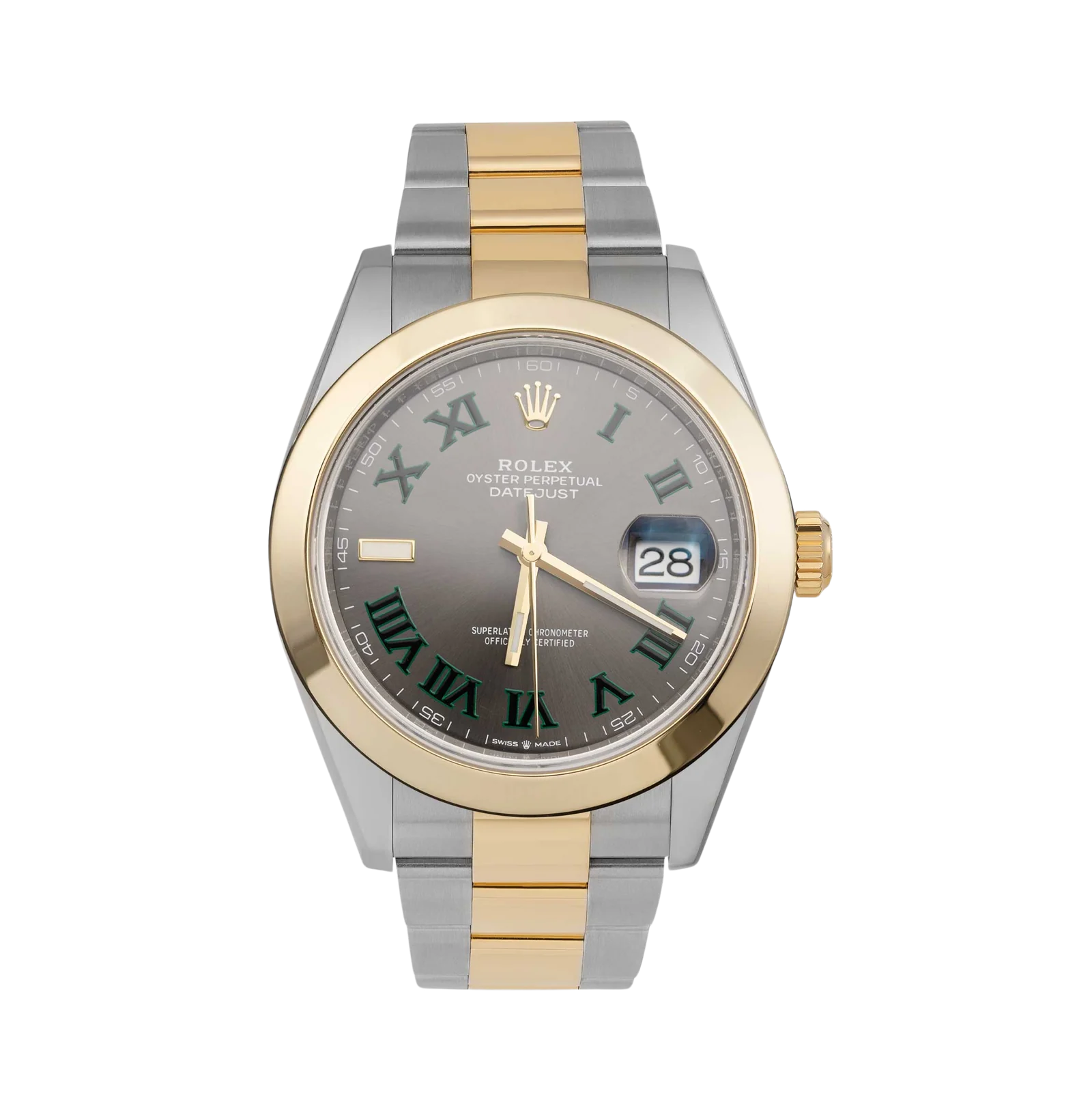 Rolex Datejust 41mm 126303 Watch Wimbledon Gray Green Dial
