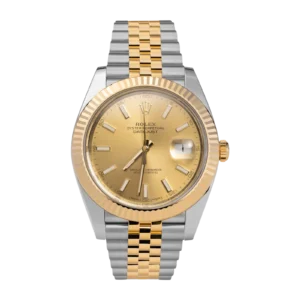 Rolex Datejust 41mm 126333 Fluted Bezel Watch Champagne Index Dial