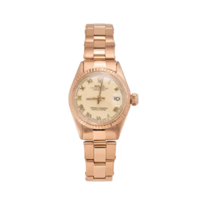 Rolex Datejust 6517 18K Rose Gold Watch Cream Roman Dial