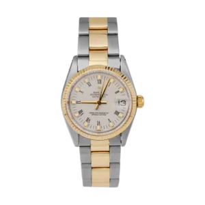 Rolex Datejust 6824 Fluted Bezel Watch 31mm White Roman Dial
