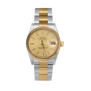 Rolex Datejust 6827 Fluted Bezel Watch 31mm Champagne Dial