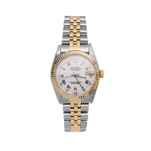Rolex Datejust 68273 Fluted Bezel Watch 31mm White Diamond Dial