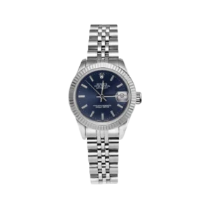 Rolex Datejust 68274 Fluted Bezel Watch 31mm Blue Dial
