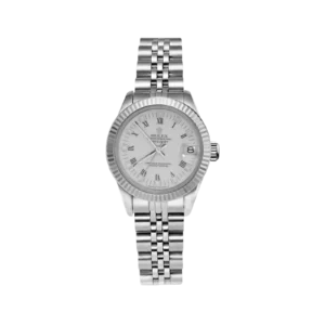 Rolex Datejust 68274 Fluted Bezel Watch 31mm White Roman Dial