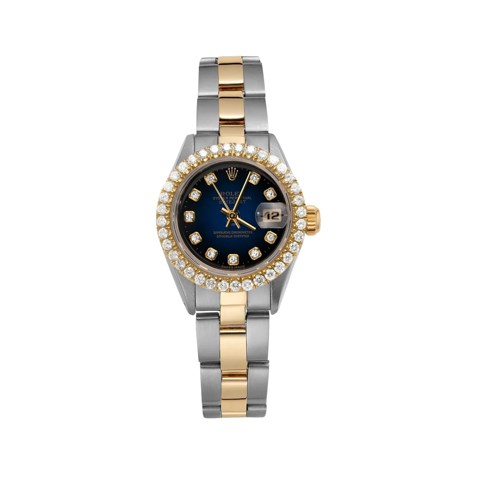 Rolex Datejust 6917 Diamond Bezel Watch 26mm Midnight Blue Dial | 1.25ct