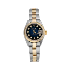 Rolex Datejust 6917 Fluted Bezel Watch 26mm Midnight Blue Dial