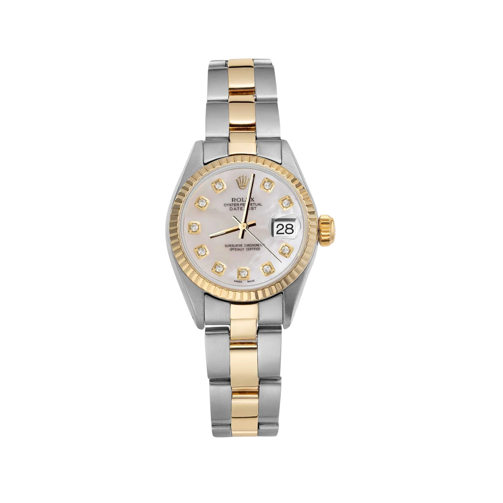 Rolex Datejust 6917 Fluted Bezel Watch 26mm Mother of Pearl Dial