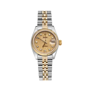 Rolex Datejust 69173 Fluted Bezel Watch 26mm Diamond Anniversary Dial