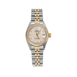 Rolex Datejust 69173 Fluted Bezel Watch 26mm Ivory Anniversary Arabic Dial