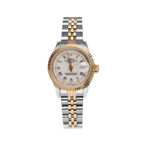 Rolex Datejust 69173 Fluted Bezel Watch 26mm White Roman Numeral Dial