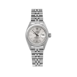 Rolex Datejust 69174 Fluted Bezel Watch 26mm Silver Index Dial