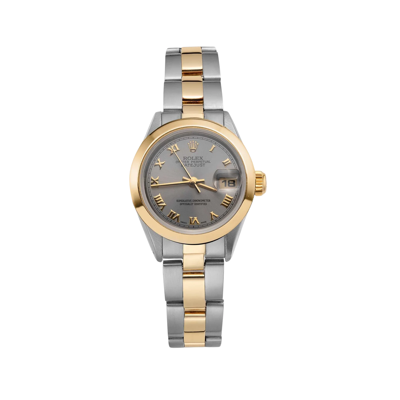 Rolex Datejust 79163 Smooth Bezel Watch 26mm Silver Roman Dial