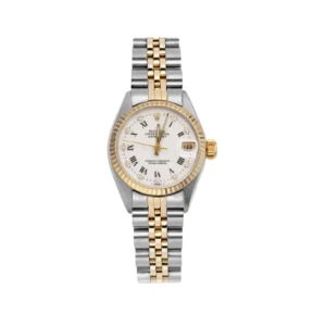 Rolex Datejust 79173 Fluted Bezel Watch 26mm White Diamond Dial