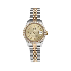 Rolex Datejust Diamond Bezel Watch 26mm Champagne Dial | 1.25ct