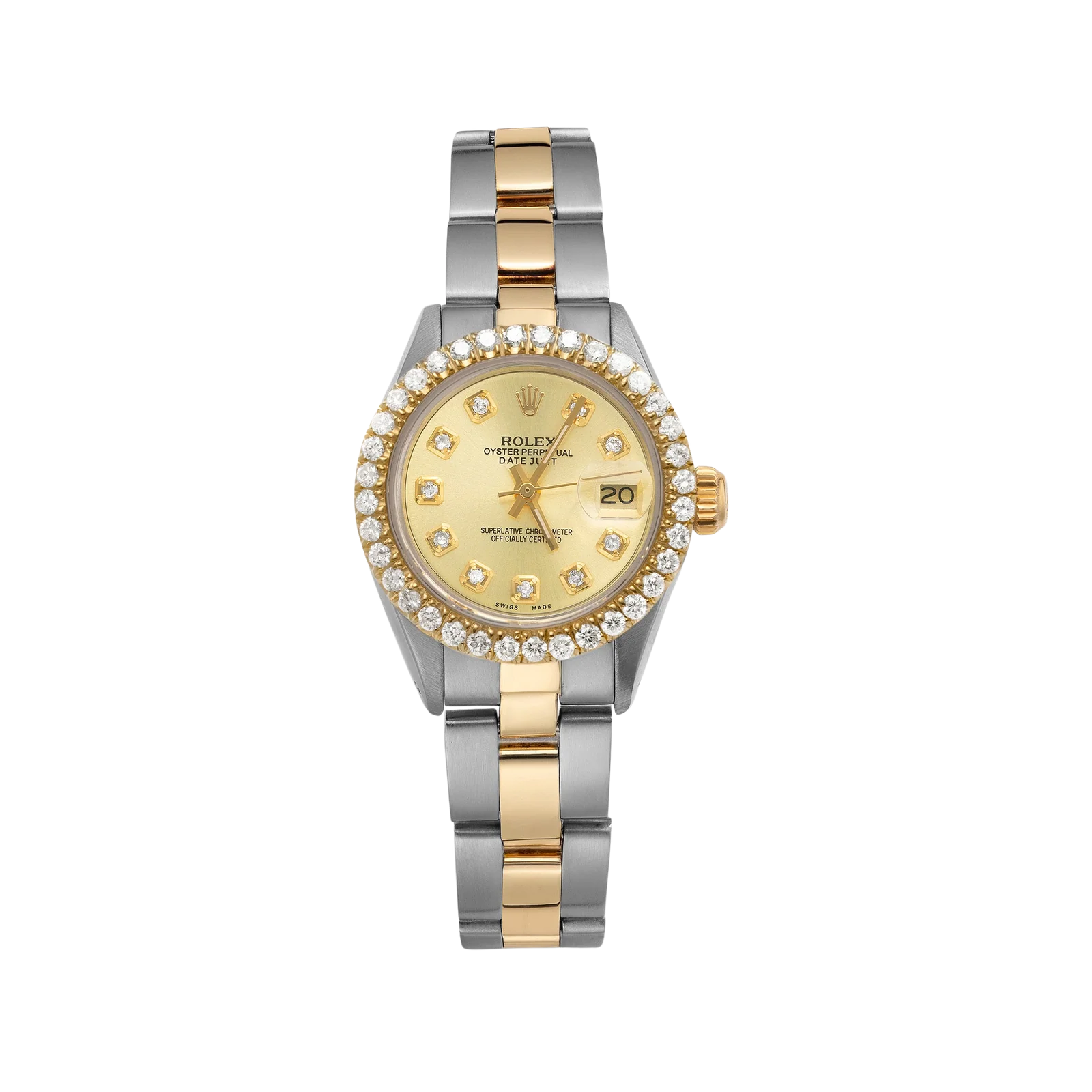 Rolex Datejust Diamond Bezel Watch 26mm Champagne Dial | 1.25ct
