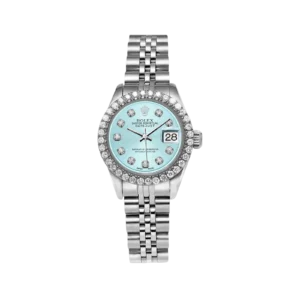 Rolex Datejust Diamond Bezel Watch 26mm Ice Blue Dial | 1.25ct