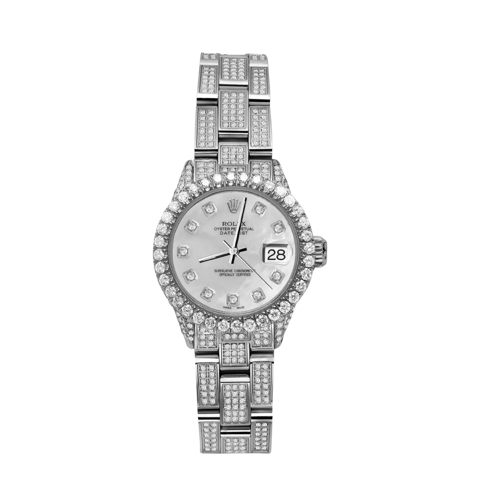 Rolex Datejust Diamond Bezel Watch 26mm Mother of Pearl Dial | 6.70ct