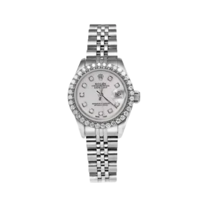 Rolex Datejust Diamond Bezel Watch 26mm White Dial | 1.25ct