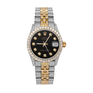 Rolex Datejust Diamond Bezel Watch 31mm Black Dial | 6.75ct