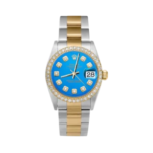 Rolex Datejust Diamond Bezel Watch 31mm Blue Dial | 2.30ct