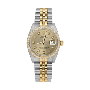 Rolex Datejust Diamond Bezel Watch 31mm Champagne Dial | 1.30ct