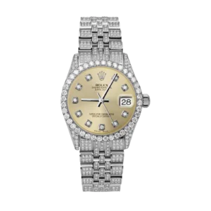 Rolex Datejust Diamond Bezel Watch 31mm Champagne Dial | 6.75ct