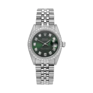 Rolex Datejust Diamond Bezel Watch 31mm Green Dial | 1.30ct