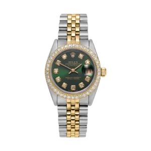 Rolex Datejust Diamond Bezel Watch 31mm Green Dial | 1.30ct