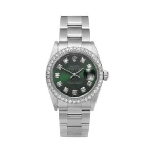 Rolex Datejust Diamond Bezel Watch 31mm Green Dial | 1.30ct
