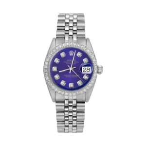 Rolex Datejust Diamond Bezel Watch 31mm Midnight Blue Dial | 1.30ct
