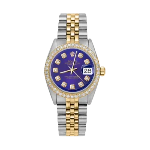 Rolex Datejust Diamond Bezel Watch 31mm Midnight Blue Dial | 1.30ct