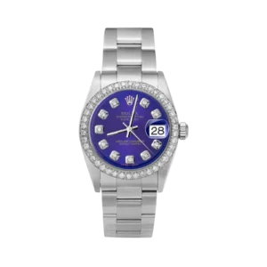 Rolex Datejust Diamond Bezel Watch 31mm Midnight Blue Dial | 1.30ct