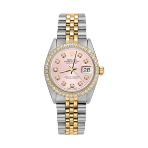 Rolex Datejust Diamond Bezel Watch 31mm Pink Dial | 1.30ct