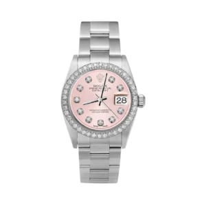 Rolex Datejust Diamond Bezel Watch 31mm Pink Dial | 1.30ct