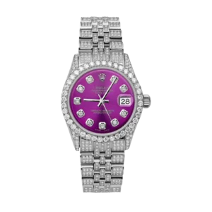 Rolex Datejust Diamond Bezel Watch 31mm Purple Dial | 6.75ct